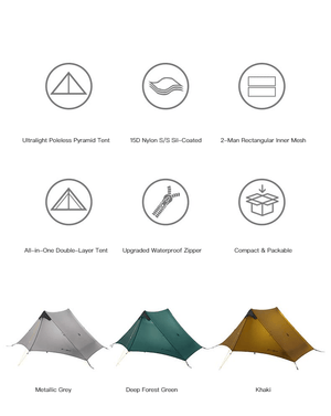 Lanshan 2 Person Ultralight Backpacking Tent - 我的商店