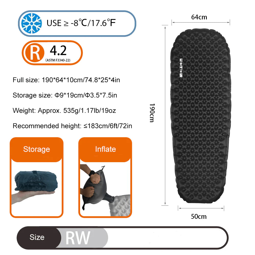 Light Tour R4.2 Ultralight Inflatable Sleeping Pad