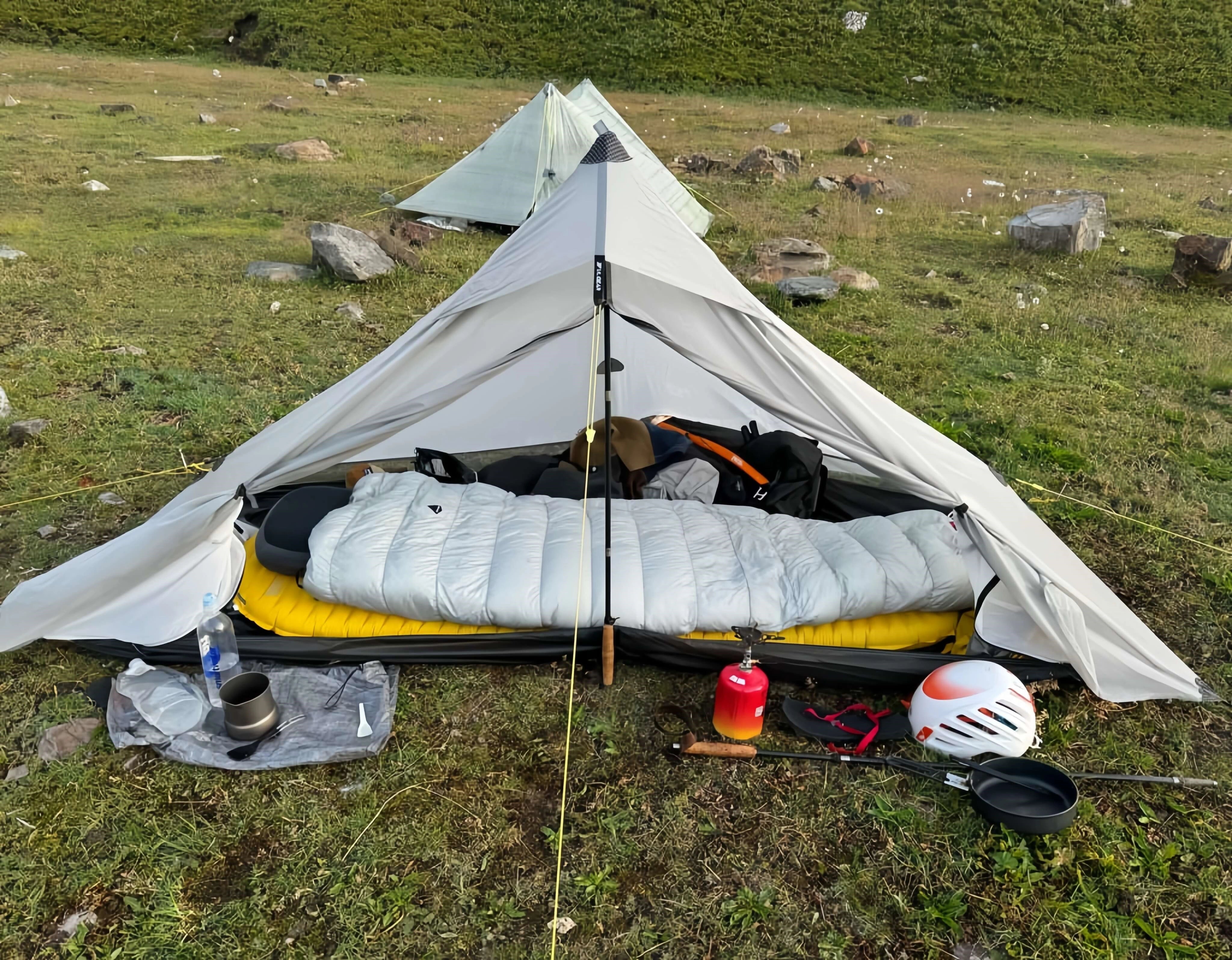 Lanshan 1 Pro Ultralight 1-Person 4-Season Tent YellowGreen