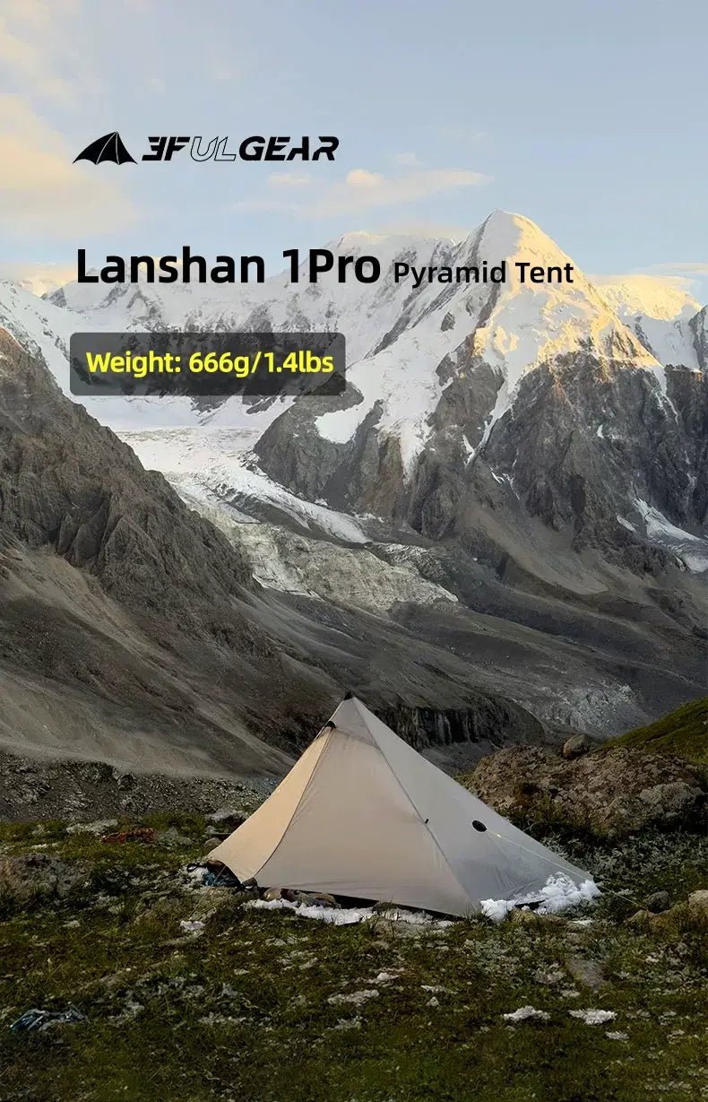 Lanshan 1 Pro Ultralight 1-Person 4-Season Tent YellowGreen