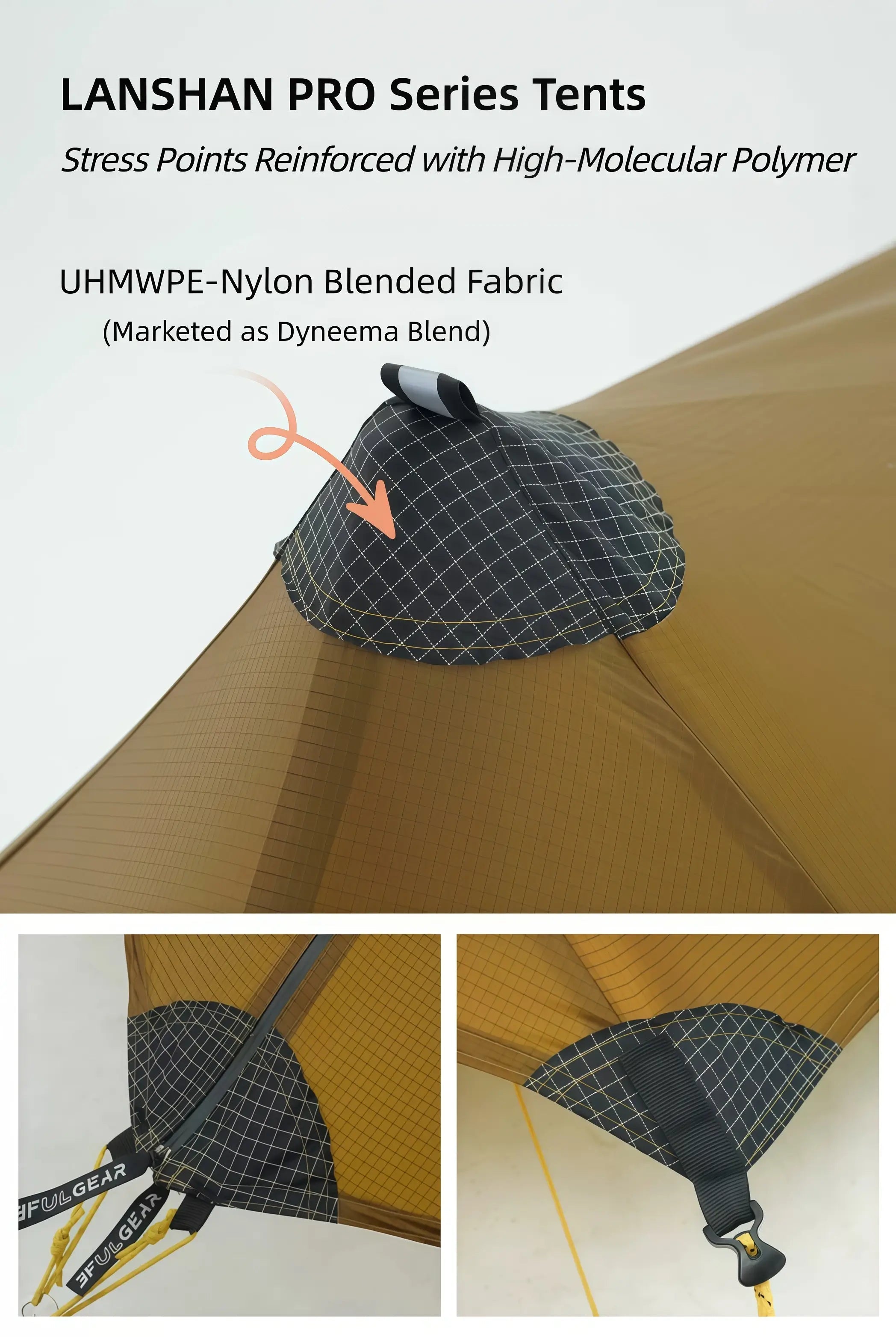 Lanshan 1 Pro Ultralight 1-Person 4-Season Tent YellowGreen