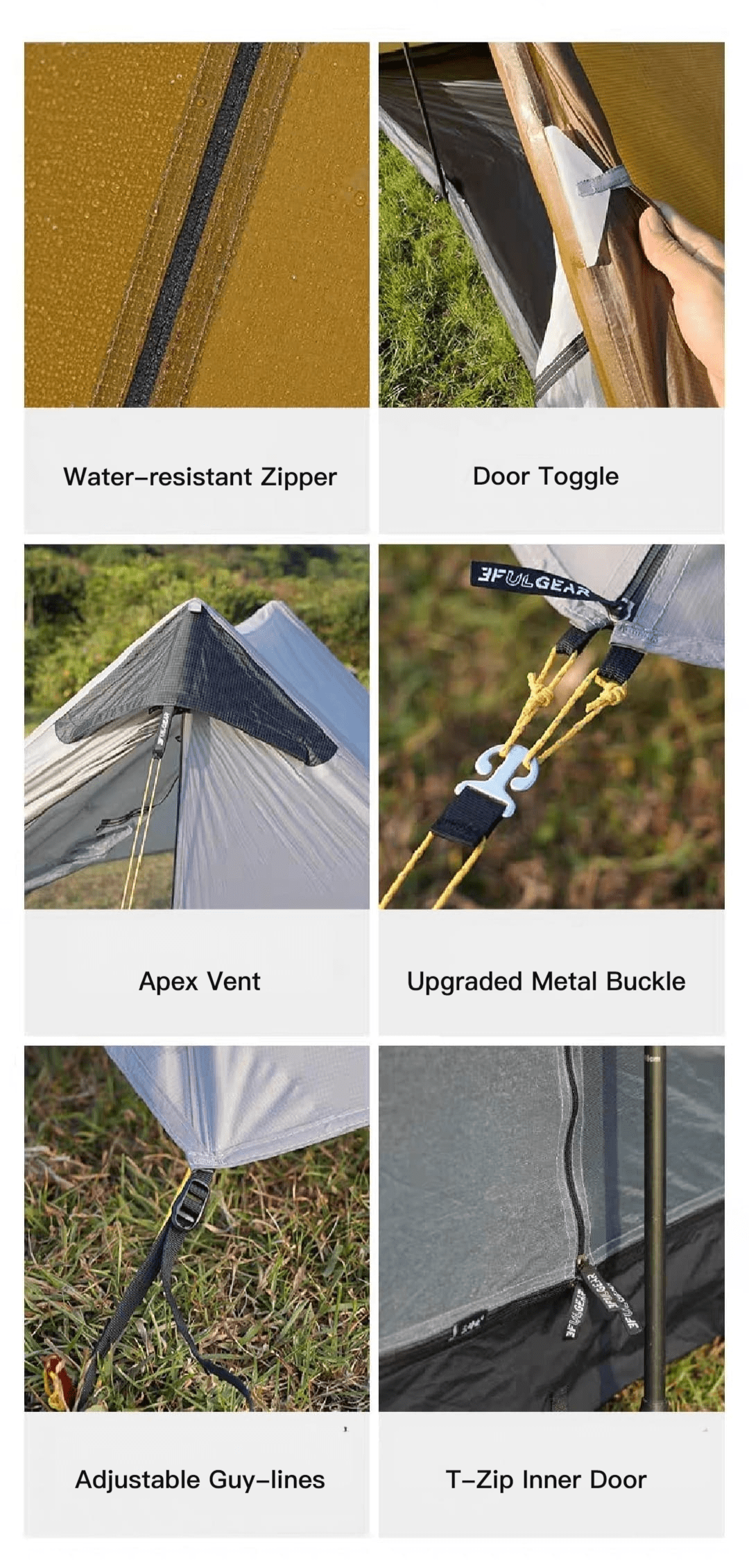 Lanshan 2 Person Ultralight Backpacking Tent - 我的商店