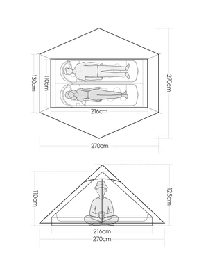Lanshan 2 Person Ultralight Backpacking Tent - 我的商店