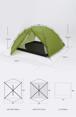 Taiji 3 Freestanding Tent - 我的商店